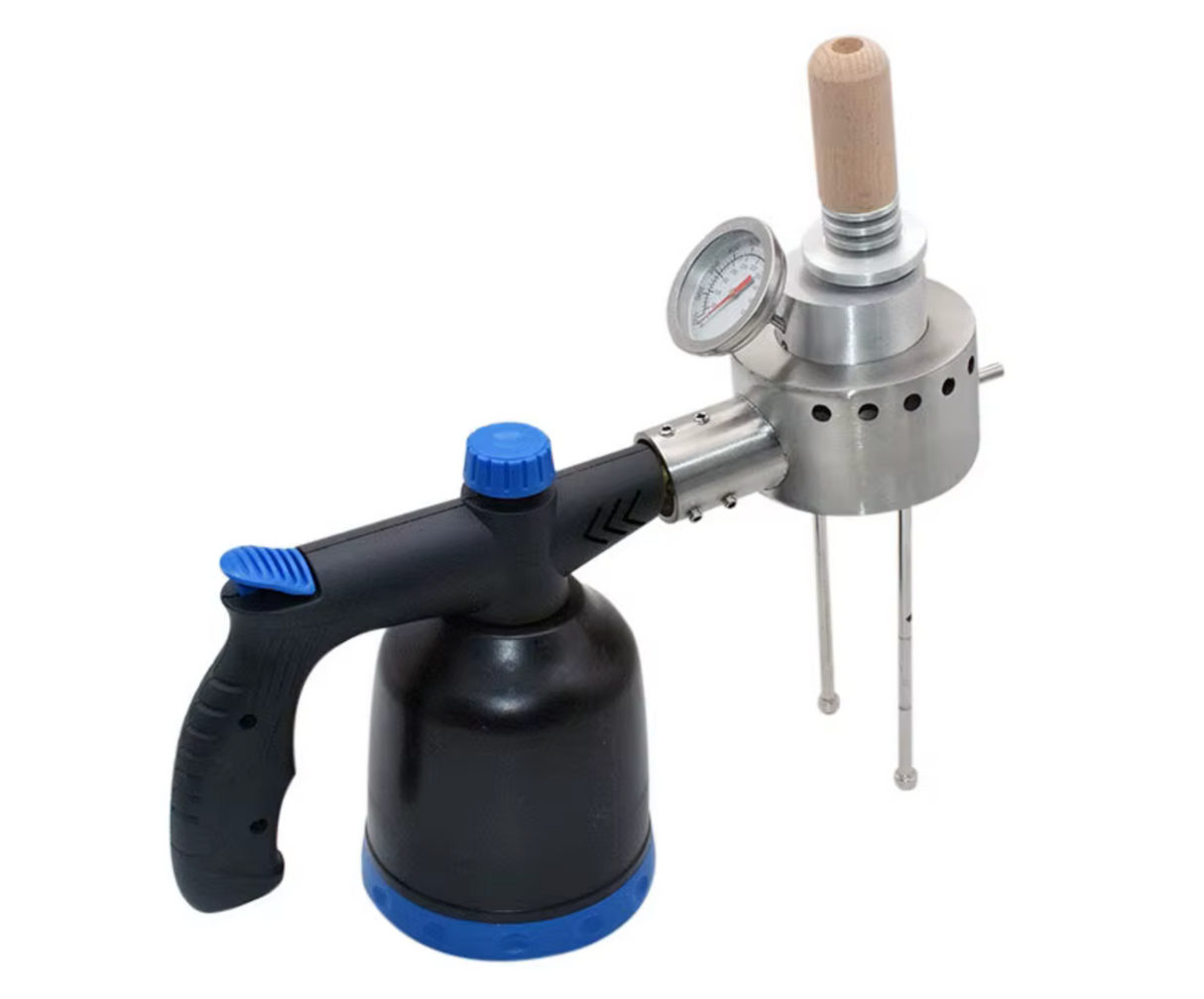 Oxalsäure Verdampfer Sublimator mit Gas Brenner und Thermometer Varroa Varrox Sublimox