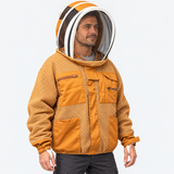API STYLE Beekeeping Jacket Brown – fully ventilated unisex beekeeping jacket with astronaut veil 