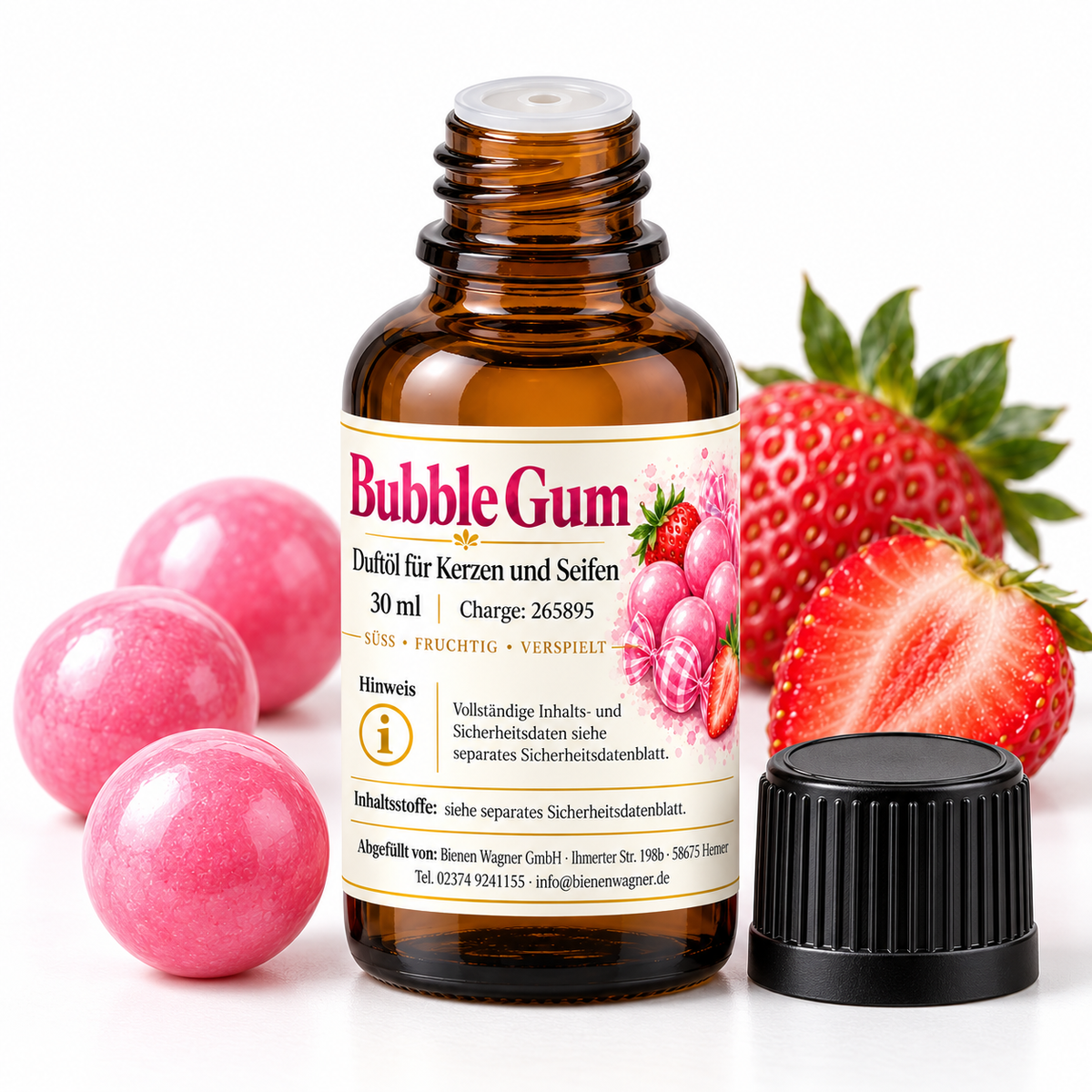 Bubble Gum geurolie 30 ml – kauwgomgeur voor kaarsen & zepen 