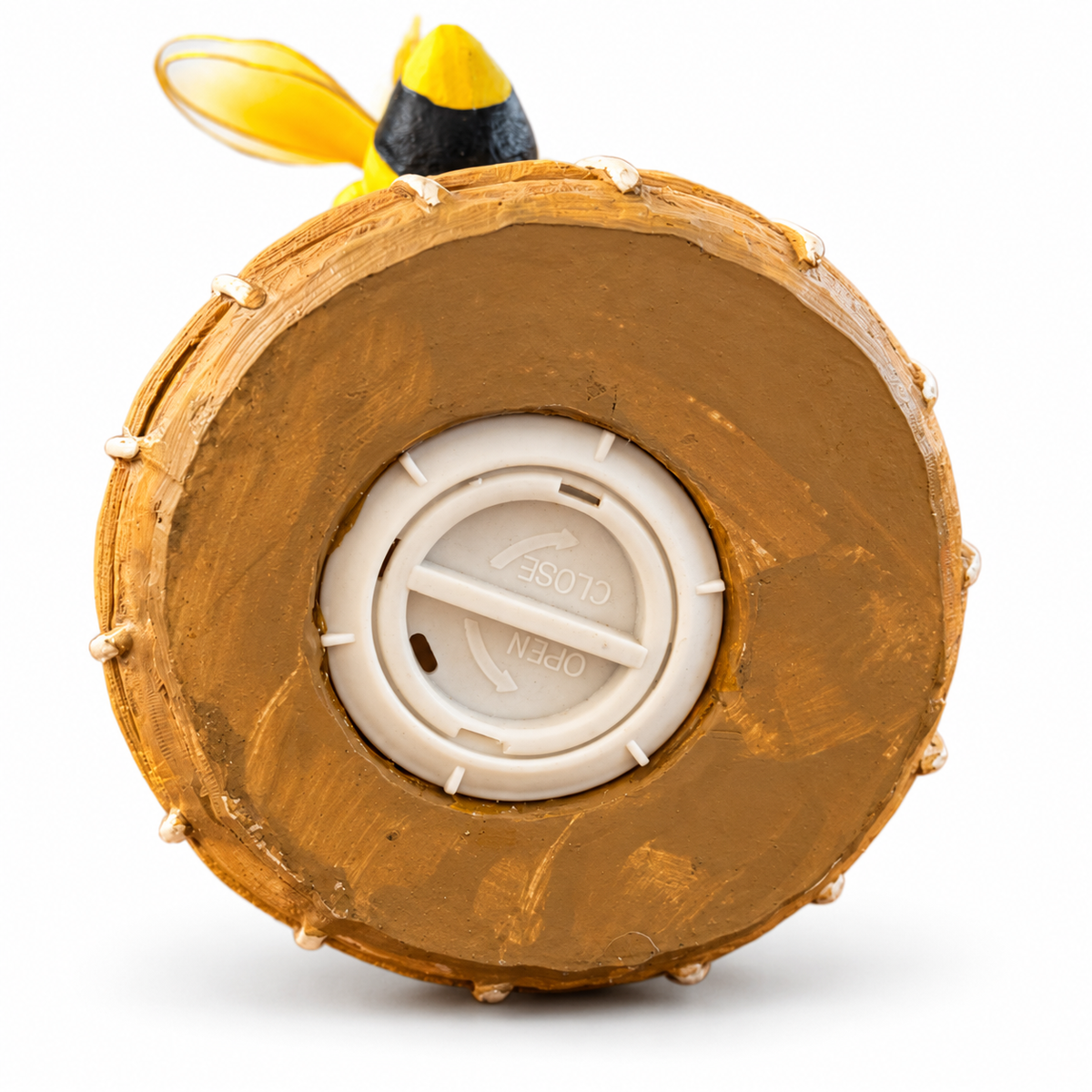 Bee Skep Money Box with Bee – hand-painted resin figurine, 16 cm | Gift for Beekeepers 