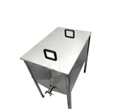 Table de débouchage inox 100cm avec filtre et couvercle Zander Dadant