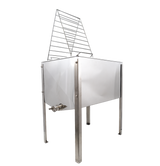 Table de débouchage inox 75 cm avec filtre et couvercle Zander Dadant