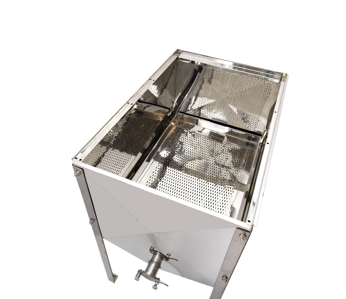 Table de débouchage inox 75 cm avec filtre et couvercle Zander Dadant