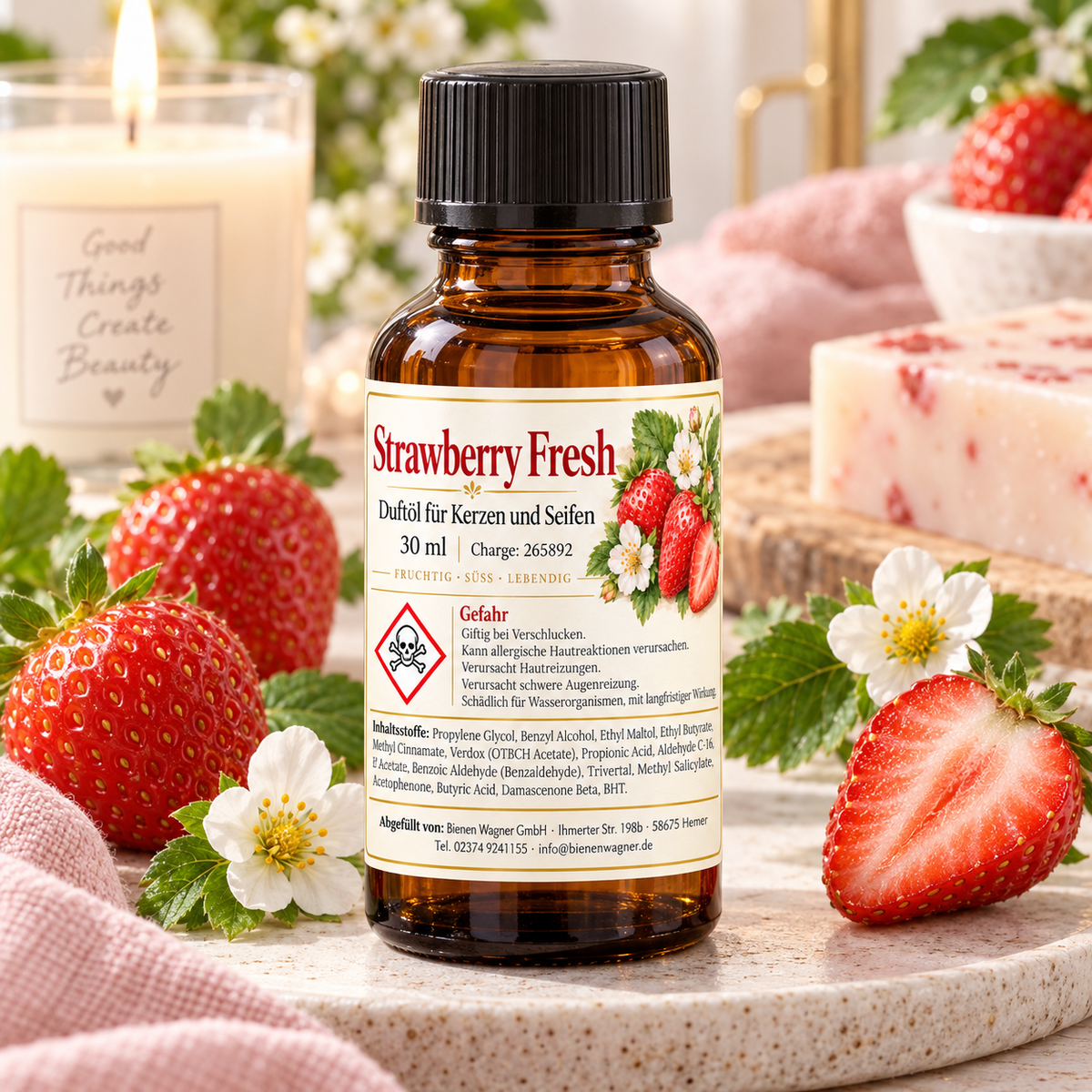 Strawberry Fresh Duftöl 30 ml – Erdbeerduft für Kerzen & Seifen