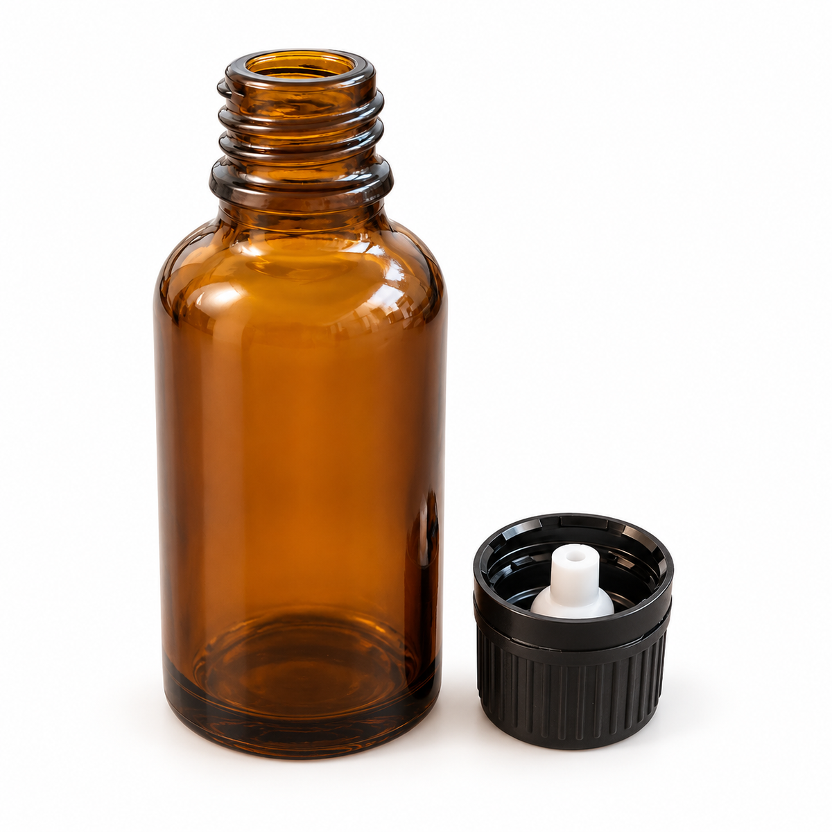 Tropfflasche 30 ml für Propolis – Braunglas mit Tropfeinsatz & Deckel
