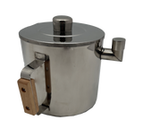 Bijenwas schenkbak grote RVS dubbelwandige schenkpot ca. 2L