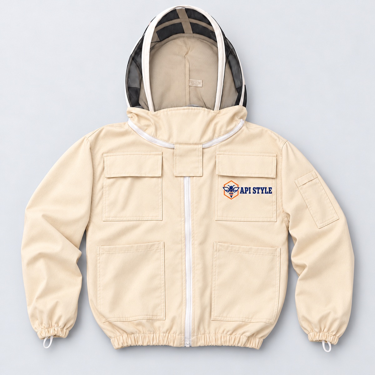 API STYLE Beekeeping Jacket Natural – lightweight cotton jacket with detachable veil for women and men 