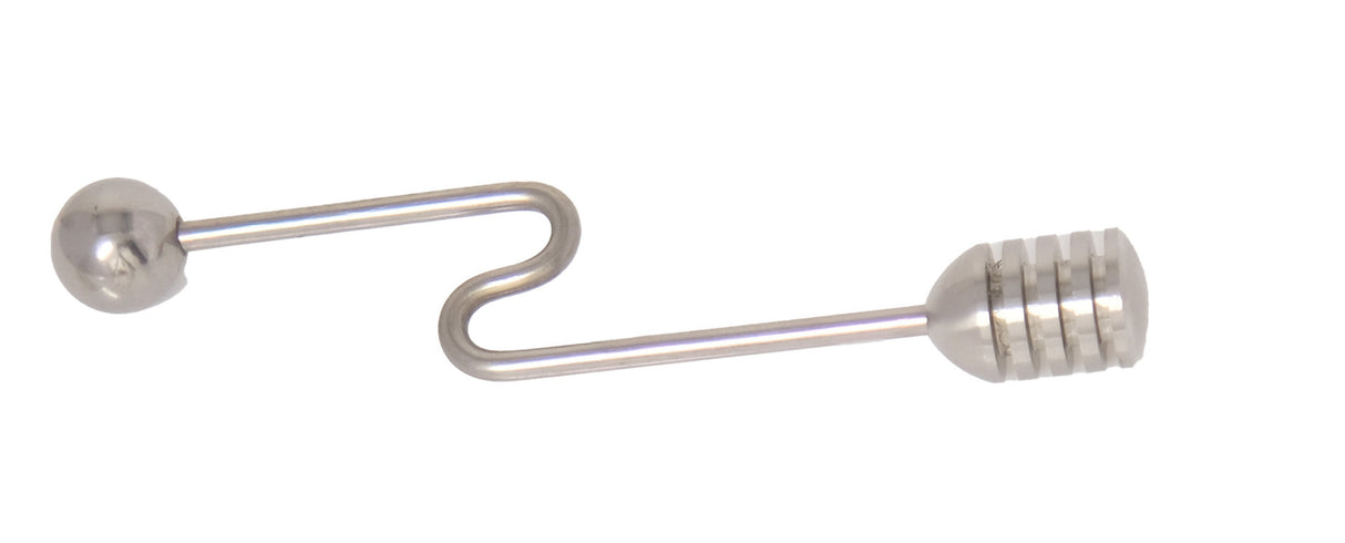 Honiglöffel Edelstahl rund massiv geschwungen