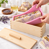 Stampo rotondo in silicone per sapone “100% HAND MADE” – colare il sapone fai da te (Copia) 