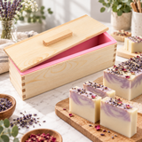 Stampo rotondo in silicone per sapone “100% HAND MADE” – colare il sapone fai da te (Copia) 