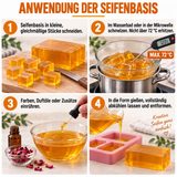 Glycerin-Seifenbasis mit Bio-Honig 1 kg – transparente Honig-Rohseife zum Seifengießen