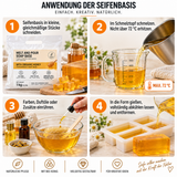 Glycerin-Seifenbasis mit Bio-Honig 1 kg – transparente Honig-Rohseife zum Seifengießen