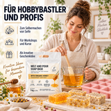 Glycerin-Seifenbasis mit Bio-Honig 1 kg – transparente Honig-Rohseife zum Seifengießen