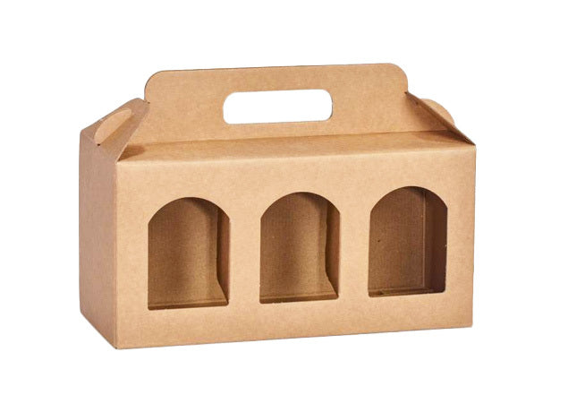 Geschenkverpakking voor 3 potjes honing in een 3-pack draagtas