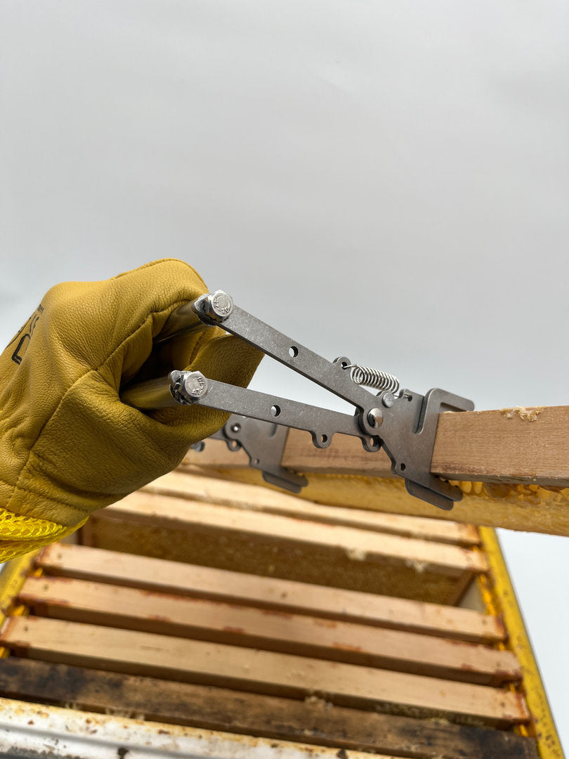 Gants d'apiculteur jaunes avec maille en peau de chèvre extra douce