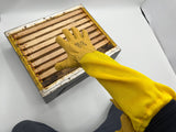 Gants d'apiculteur jaunes avec maille en peau de chèvre extra douce