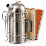 Enfumoir avec godet intérieur, soufflet en cuir et protection thermique, enfumoir pour abeilles au design classique 