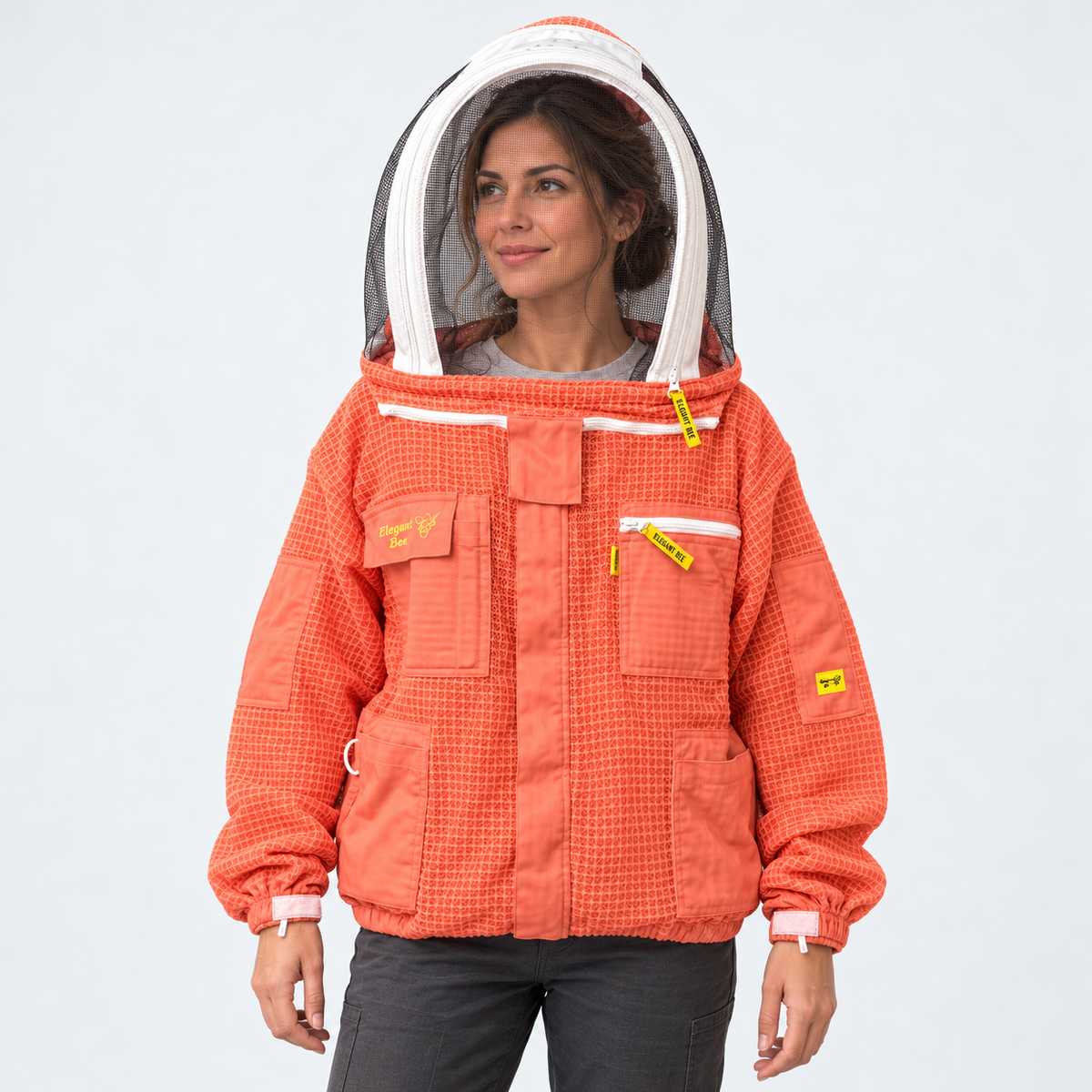 Beekeeping Jacket 3-Layer Mesh White Premium Quality ElegantBee (Copy) 