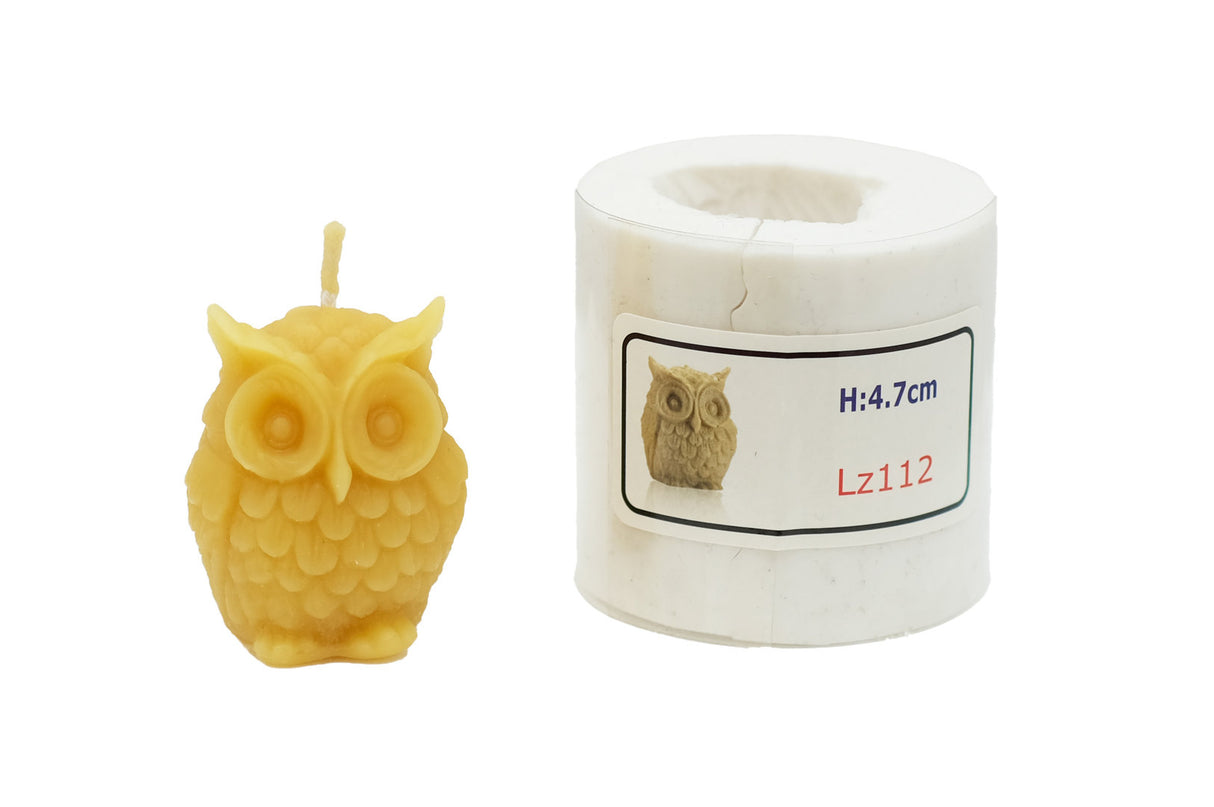 Kerzengießform aus Silikon für Bienenwachs und Kerzenwachs Lz112 kleine Eule Dekorativ