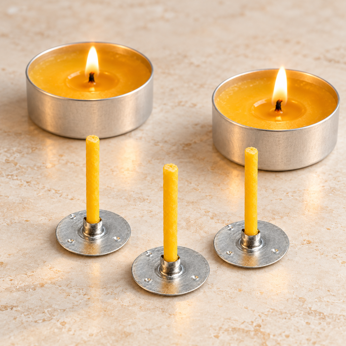 Mèche pour bougie chauffe-plat 28mm mèche blanche cirée n° 3 avec pied pour bougies chauffe-plat 100 pcs (Copie) 