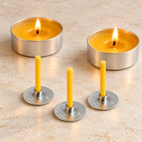 Mèche pour bougie chauffe-plat 28mm mèche blanche cirée n° 3 avec pied pour bougies chauffe-plat 100 pcs (Copie) 
