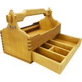 Imker Werkzeugkiste aus geöltem Vollholz Mit Schublade für Königinnenzucht-Zubehör oder Kleinteile