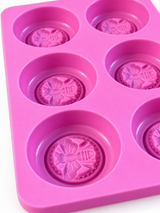 Zeepvorm bij uit silicone – 6 ronde holtes voor honingzeep & glycerinezeep meervoudige zeepgietvorm 