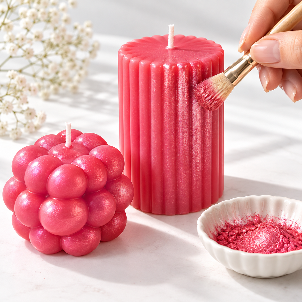 Zeepkleur Rood-Roze – pigment voor zeep, kaarsen & cosmetica | Pure Rock Pearls™ Fiery Fusion (Kopie) 