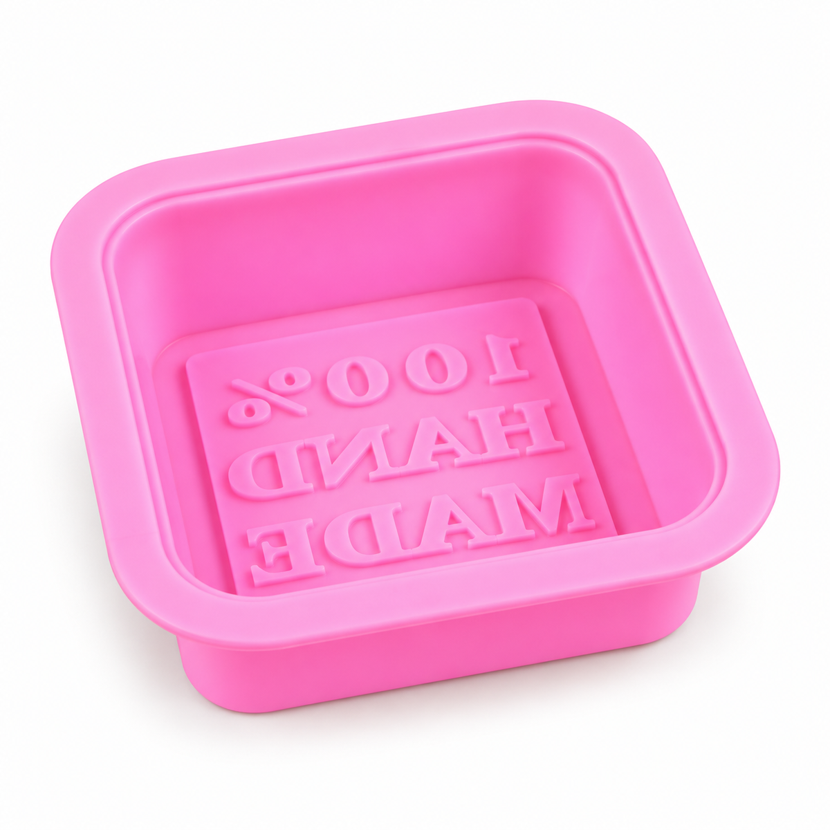 Moule à savon en silicone « 100% HAND MADE » – coulez vous-même des savons rectangulaires 