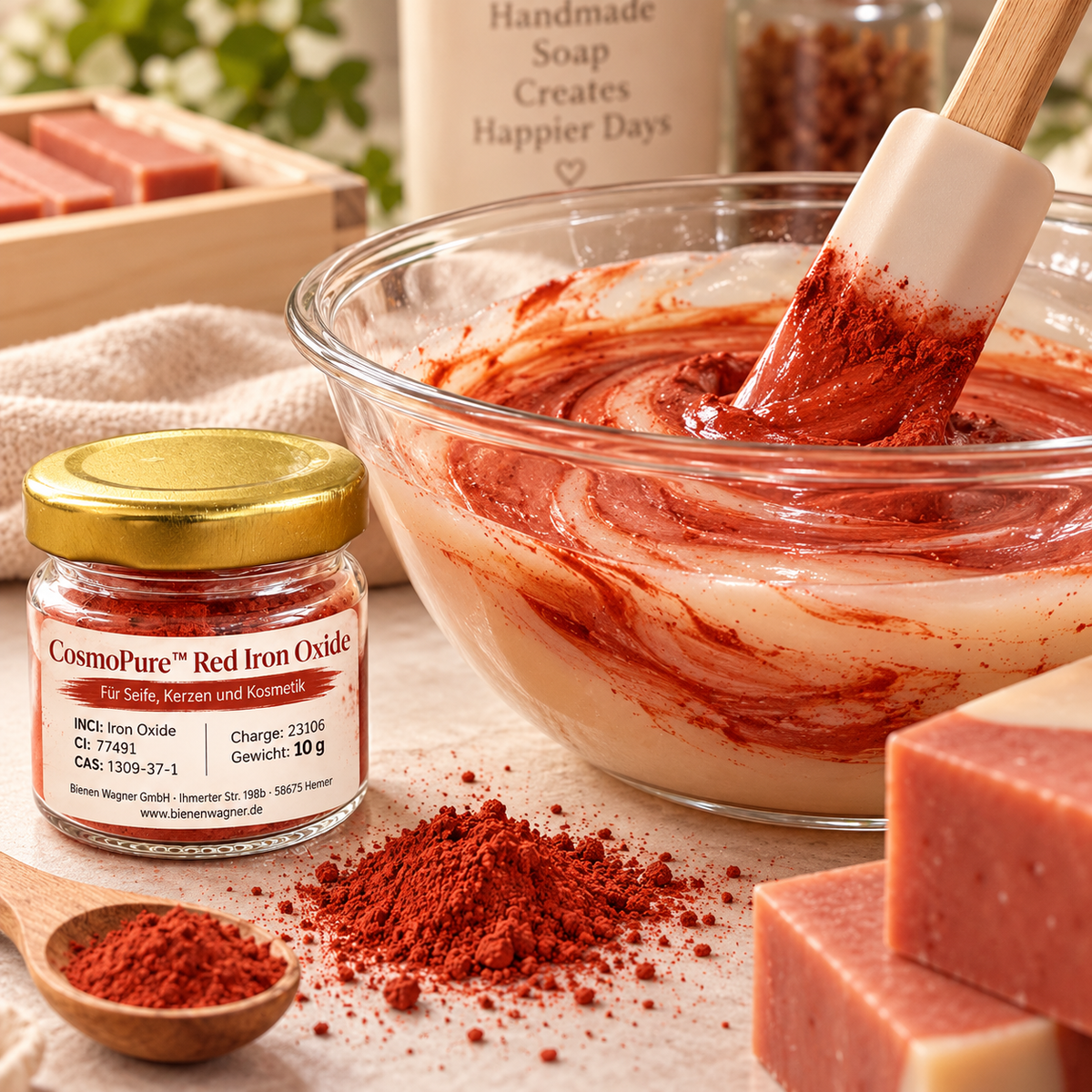 Soap Color Pink – Mica Pigment for Soap, Candles & Cosmetics | Pure Rock Pearls™ Fantasia Pink (Copy) 