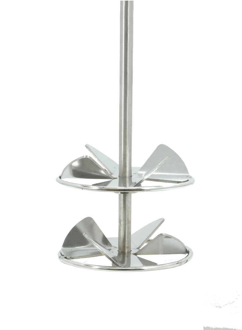 Elica di agitazione con anello di protezione del secchio con 2 pale agitatrici controrotanti regolabili