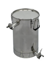 Zeefemmervuller met 2 knijpkranen 50 KG Profi Line randloze schuine bodem