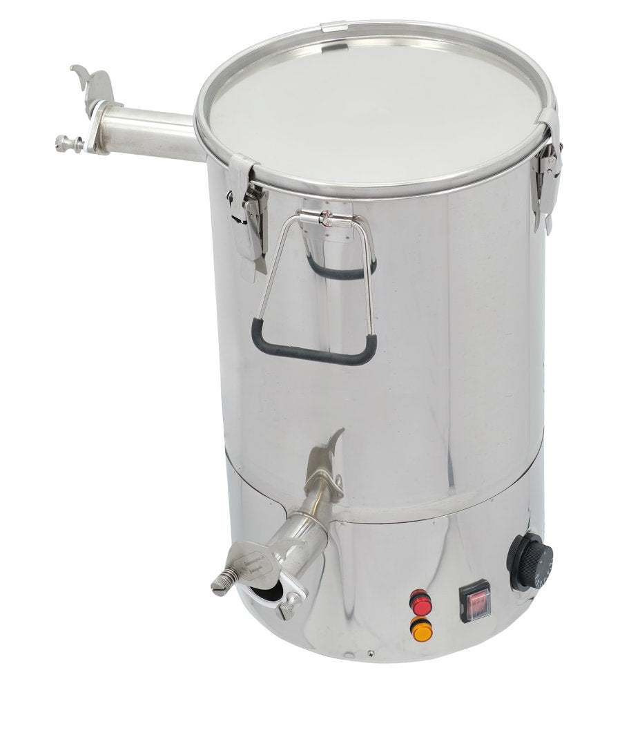 Bienenwagner zeefemmer met schuine bodem 50 kg van roestvrij staal met verwarming 2 tapbottelaar honing