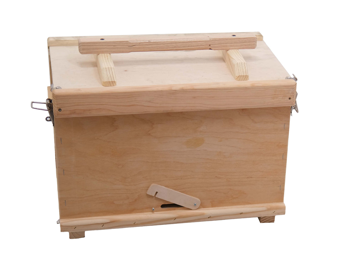 Bienenwagner swarm transport box made of solid wood – for 6 frames (DNM, Zander, Dadant US)