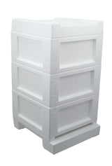 Originele Segeberger-kast, 3 ramen in secties met rails, Duitse standaard polystyreenkast