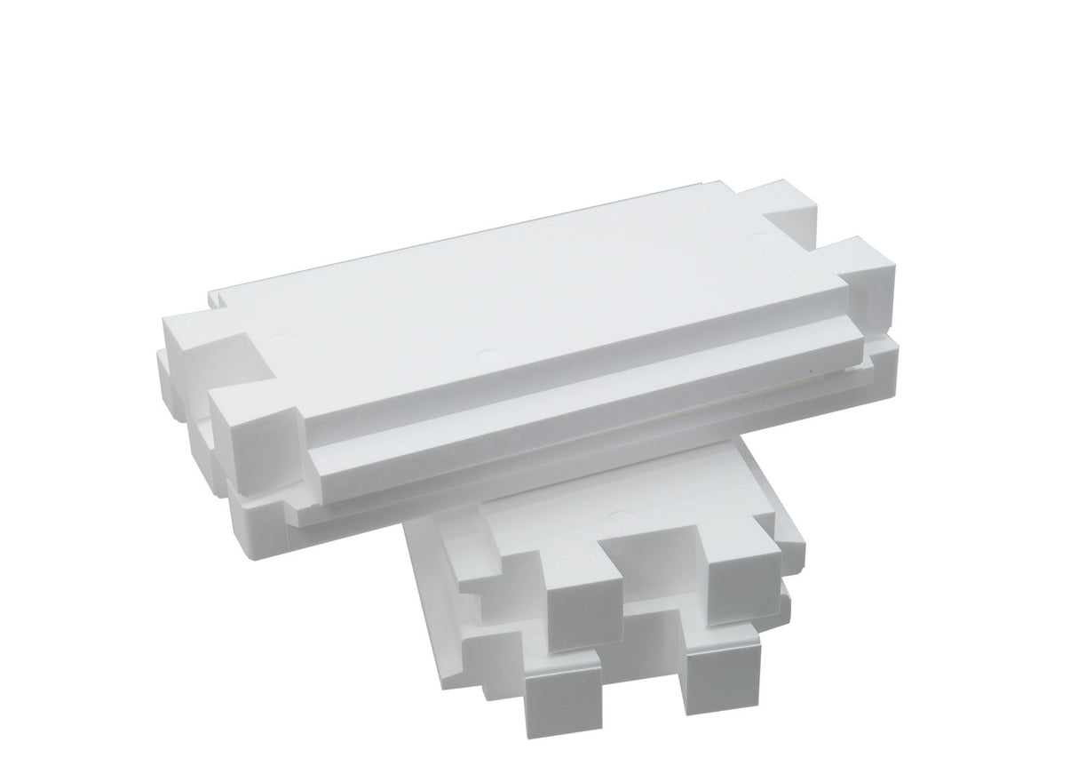 Originele Segeberger-kast, 3 ramen in secties met rails, Duitse standaard polystyreenkast