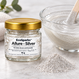 Pigmento effetto glitter argento EcoSparks™ Allure Silver – per sapone, candele e cosmetici, colore per sapone 