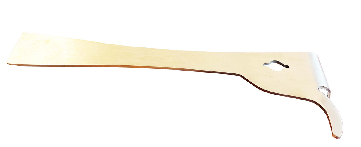 Scalpello a bastone Bienenwagner Spezi 26 cm - acciaio inossidabile, rettificato su un lato con sollevatore a nido d'ape