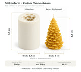 Moule à bougie en silicone pour petit sapin de Noël en cire d'abeille