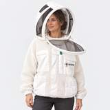ElegantBee 3-Layer Mesh Beekeeping Jacket White Premium Quality (Copy) 