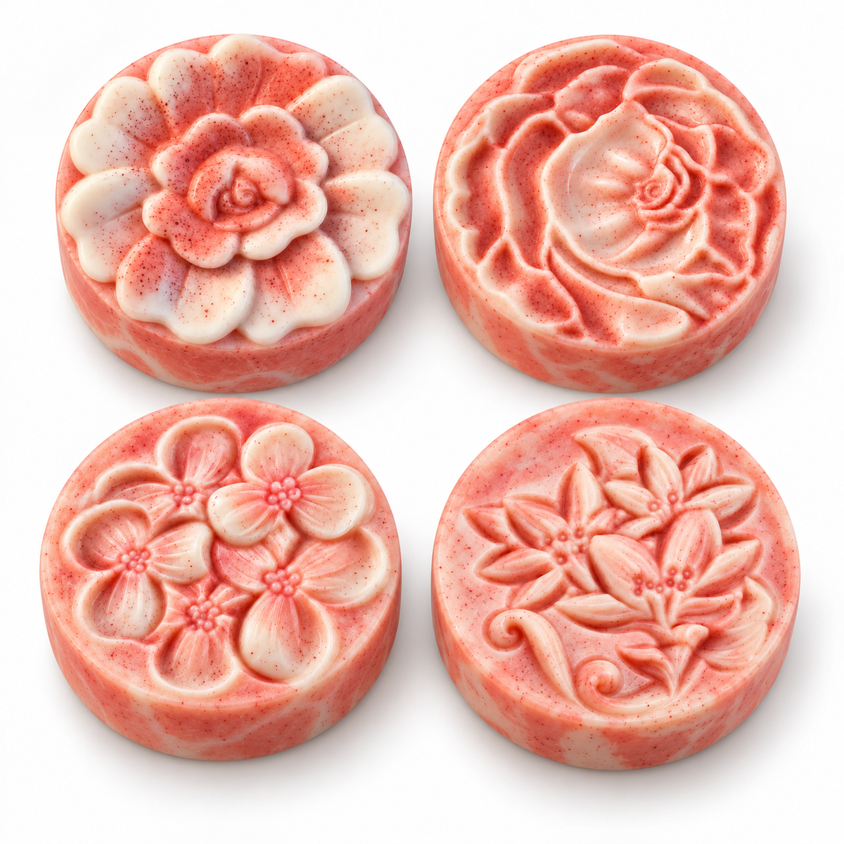 Angel with stars silicone soap mold – 4 cavities with 2 angel designs for glycerin soap, multi-cavity soap casting mold (Copy) (Copy) 