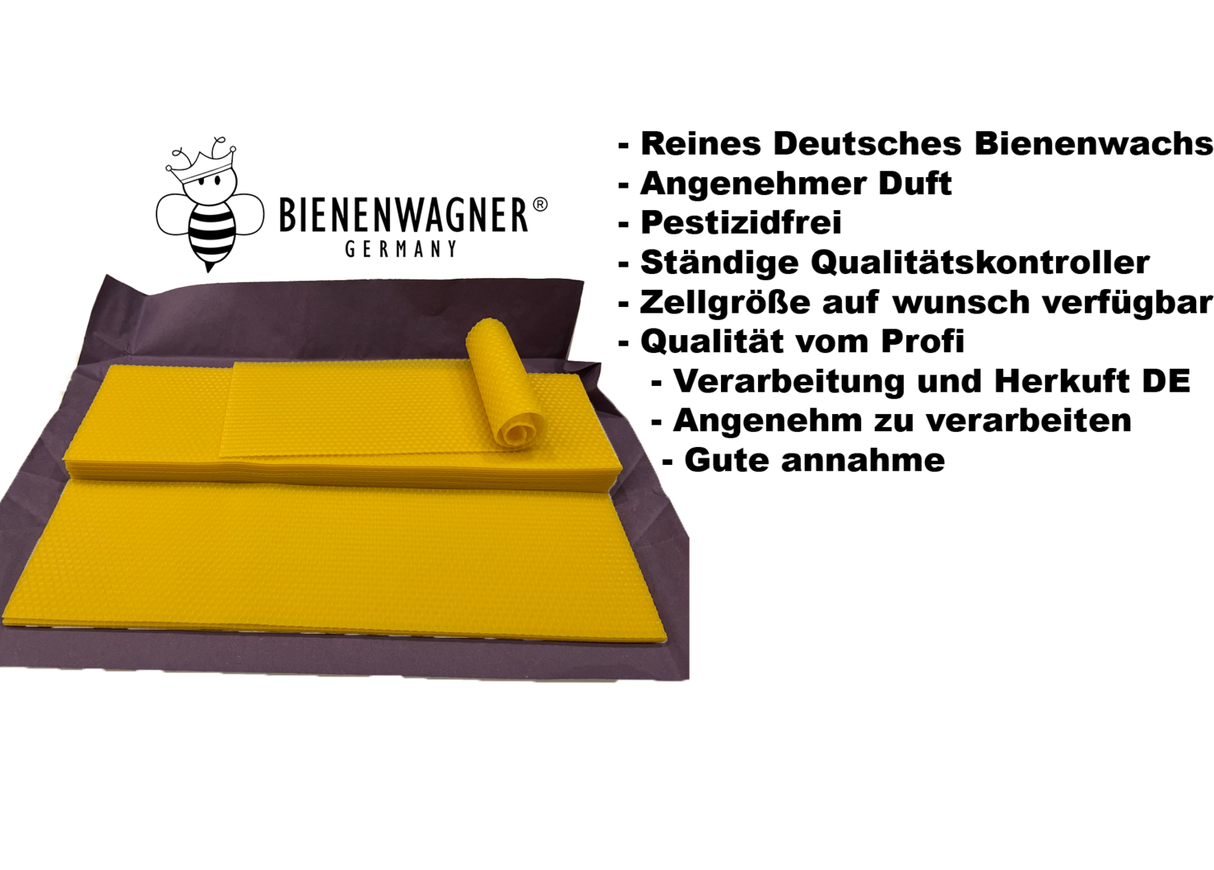 Bienenwagner middenwanden gerold 1 kg was Duits normaal DNM Zander Dadant Mini Plus gecertificeerd