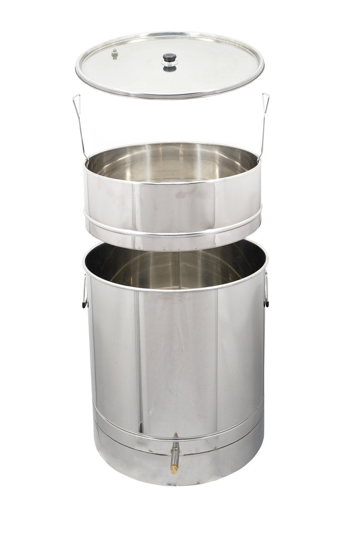 Fondoir à cire vapeur rond inox diamètre 53 cm jusqu'à 30 nids d'abeilles