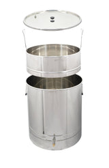 Fondoir à cire vapeur rond inox diamètre 53 cm jusqu'à 30 nids d'abeilles