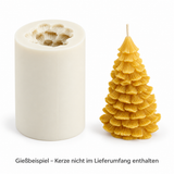 Moule à bougie en silicone pour petit sapin de Noël en cire d'abeille