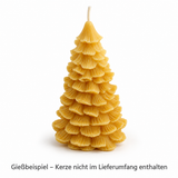 Moule à bougie en silicone pour petit sapin de Noël en cire d'abeille