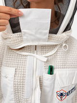 ElegantBee 3-Layer Mesh Beekeeping Jacket White Premium Quality (Copy) 