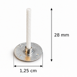 Tea light wick 26mm Wise waxed wick with base for tea lights