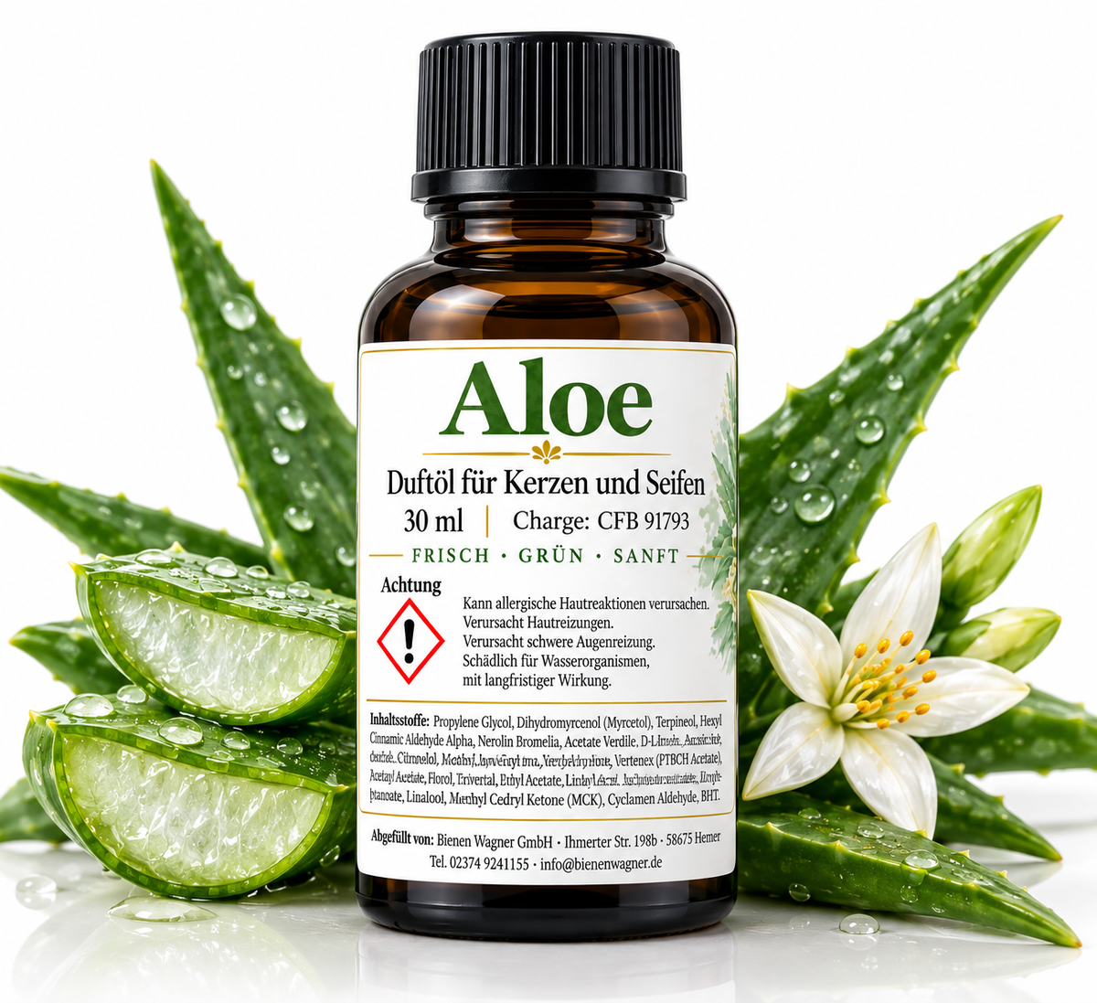 Aloe Duftöl 30 ml – frischer Duft für Kerzen und Seifen