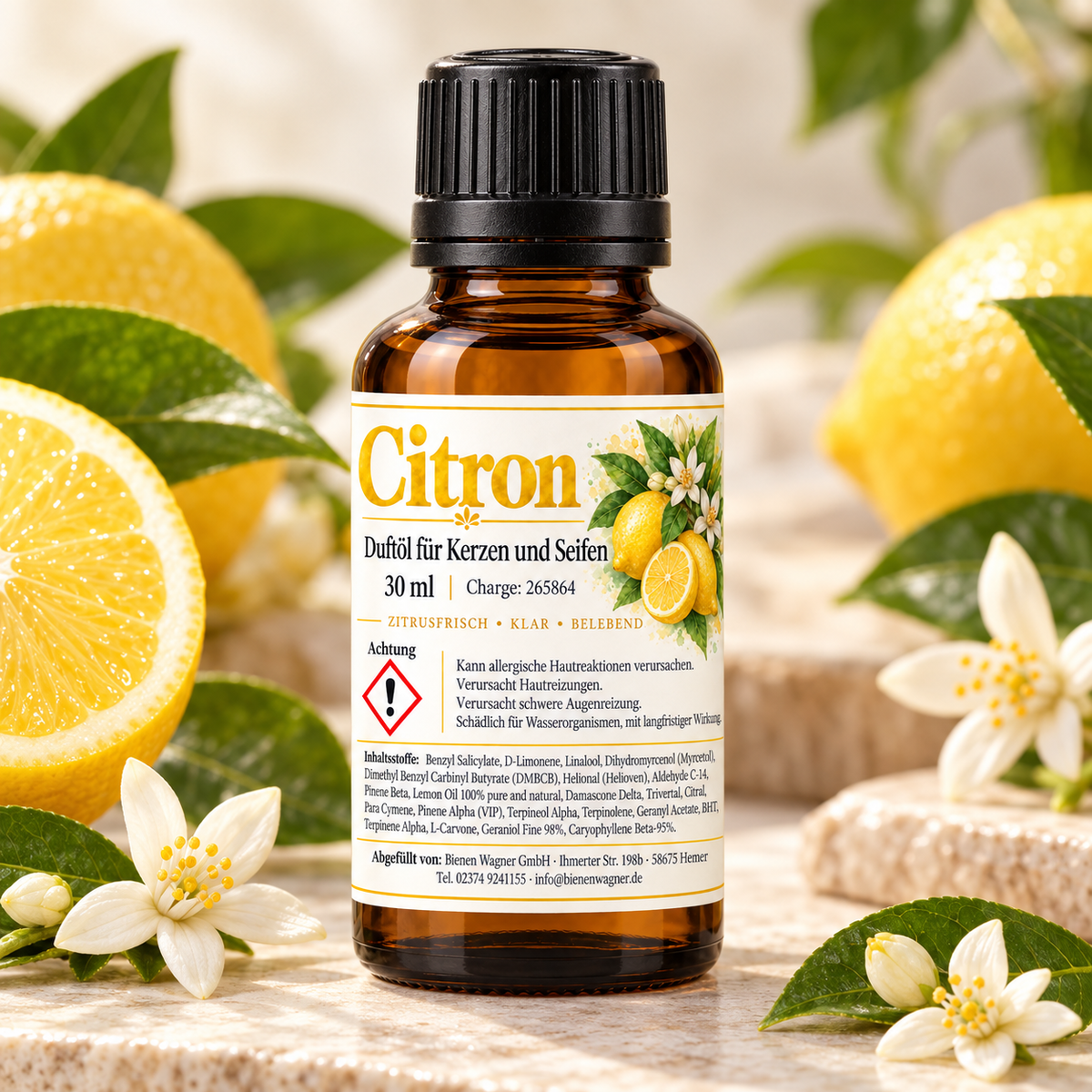 Citron geurolie 30 ml – citroengeur voor kaarsen & zepen 